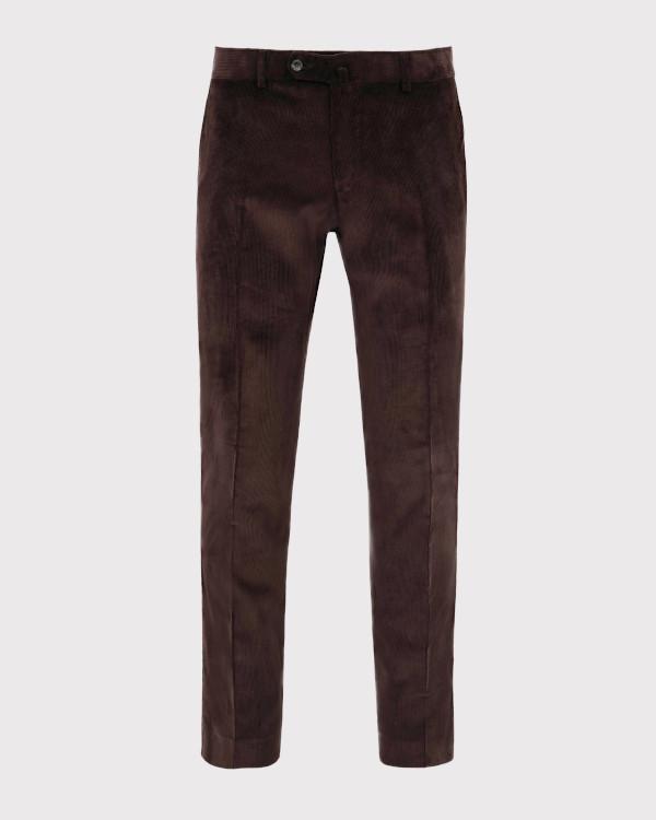 pantalon habillé velours marron chocolat