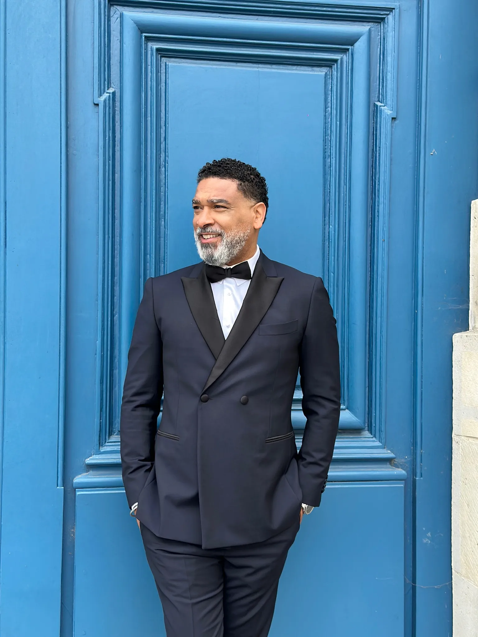 Man in dark blue suit